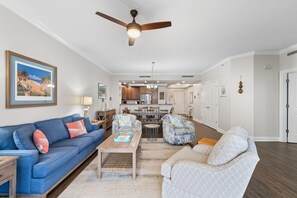Condo, Multiple Beds (Lost Key B702) | Living area | TV - Lost Key B702 (Pensacola)
