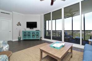 Condo, Multiple Beds (Lost Key B702) | Living area | TV - Lost Key B702 (Pensacola)