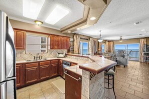 Condo, Multiple Beds (Riviera Dunes 501) | Private kitchen | Oven, toaster, paper towels - Riviera Dunes 501 (Pensacola)