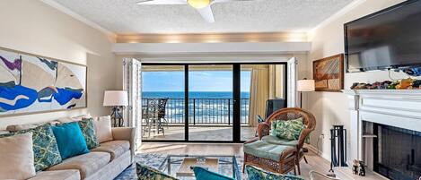 Condo, Multiple Beds (Shipwatch D604) | Living area | TV