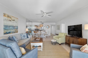 Condo, Multiple Beds (Shipwatch A302) | Living area | TV - Shipwatch A302 (Pensacola)