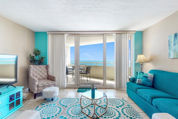 Condo, 1 King Bed with Sofa bed (Perdido Sun 612) | Living area - Perdido Sun 612 (Pensacola)