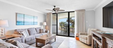 Appart'hôtel, plusieurs lits (Eden East 101) | Coin séjour