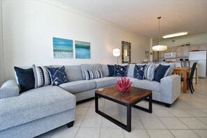 Condo, Multiple Beds (Grand Pointe 702) | Living area | TV - Grand Pointe 702 (Orange Beach)