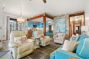 Condo, Multiple Beds (Phoenix VII 1401) | Living area | TV - Phoenix VII 1401 (Orange Beach)