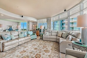 Condo, Multiple Beds (Turquoise D901) | Living area | TV - Turquoise D901 (Orange Beach)