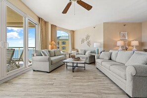 Condo, Multiple Beds (Beach Colony Tower Penthouse 17C) | Living area | TV - Beach Colony Tower Penthouse 17C (Pensacola)