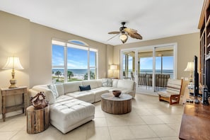 Condo, Multiple Beds (Beach Colony Tower 3A) | Living area | TV - Beach Colony Tower 3A (Pensacola)