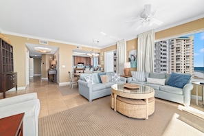 Condo, Multiple Beds (Indigo West 801 with Private Poolside) | Living area | TV - Indigo West 801 With Private Poolside Cabana (Pensacola)
