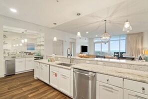 Condo, Multiple Beds (Vista Del Mar 402) | Private kitchen | Oven, toaster, paper towels - Vista Del Mar 402 (Pensacola)