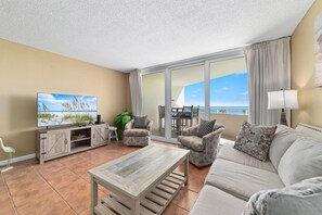 Condo, 1 King Bed with Sofa bed (Perdido Sun 212) | Living area | TV