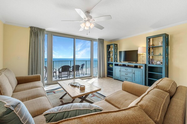 Condo, Multiple Beds (Perdido Towers East 502) | Living area | TV - Perdido Towers East 502 (Pensacola)