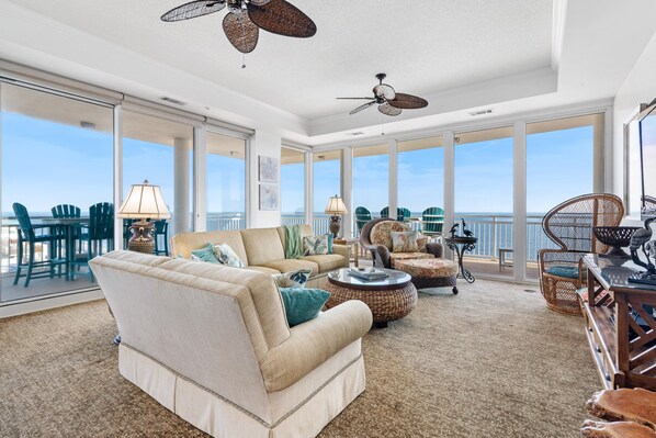 Condo, Multiple Beds (La Playa 801) | Living area | TV - La Playa 801 (Pensacola)