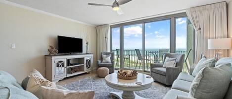 Condo, Multiple Beds (Perdido Towers West 307) | Living area | TV