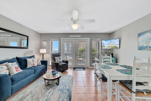 Condo, 1 Queen Bed with Sofa bed (Grand Caribbean West 316) | Living area - Grand Caribbean West 316 (Pensacola)