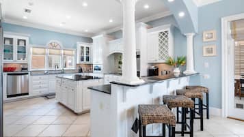 House, Multiple Beds (Whispering Palms Beach House) | Private kitchen | Oven, toaster, paper towels