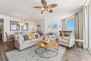 Condo, Multiple Beds (Beach Colony East 17B-Penthouse) | Living area | TV - Beach Colony East 17b-penthouse (Pensacola)