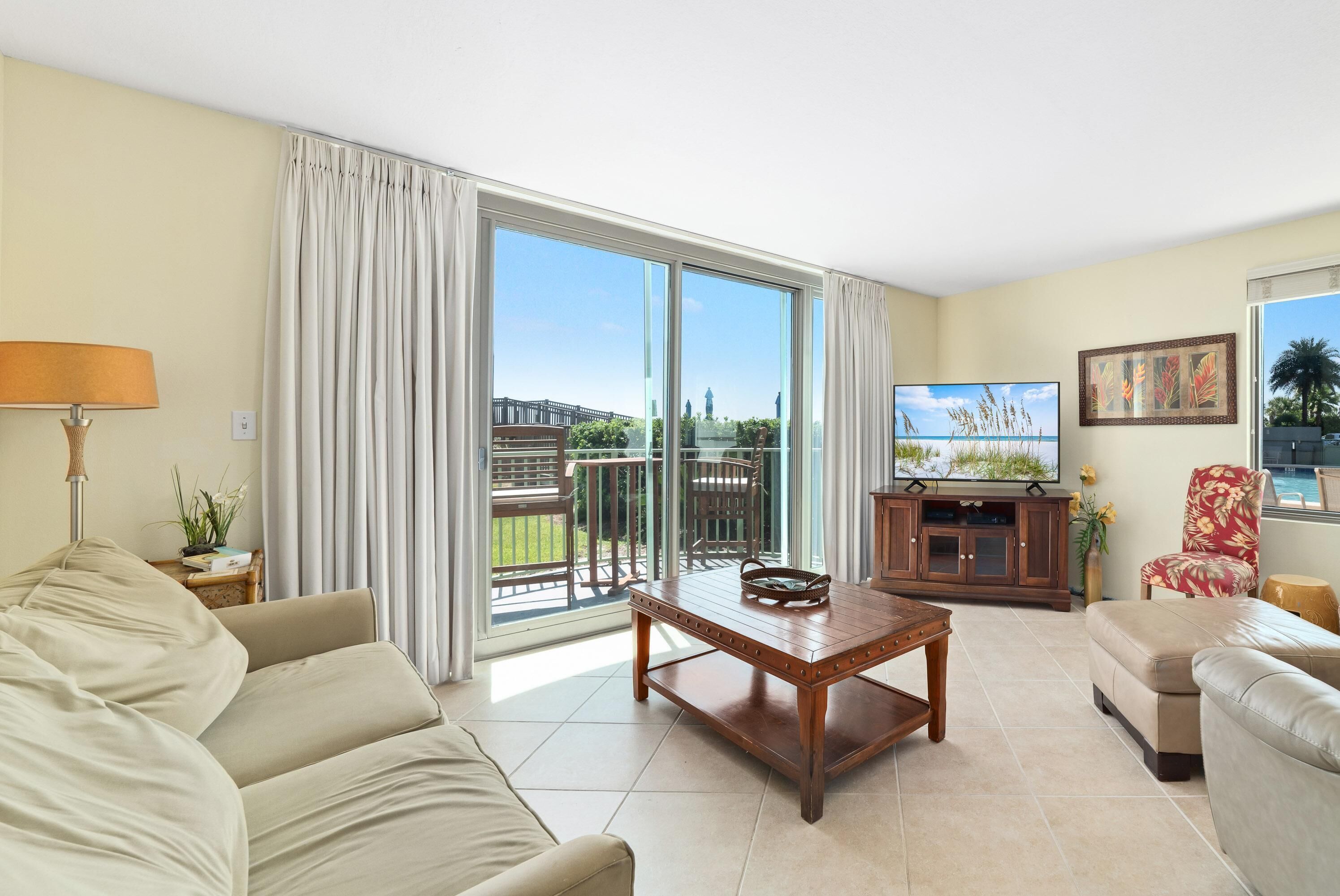 Condo, Multiple Beds (Perdido Towers East 106) | Living area | TV