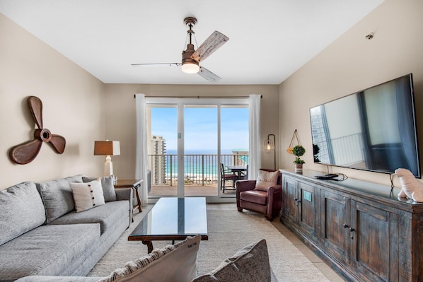 Condo, Multiple Beds (Ariel Dunes I 1408) | Living area | TV