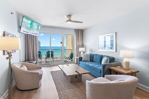 Condo, Multiple Beds (Ariel Dunes I 1403) | Living area | TV