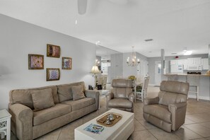 House, Multiple Beds (Seabreeze Escape) | Living area | TV - Seabreeze Escape (Miramar Beach)