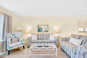 Townhome, 1 King Bed with Sofa bed (Sandprints B2- Owen's Oasis) | Living area | TV - Sandprints B2- Owen's Oasis (Miramar Beach)