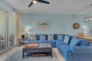 Condo, Multiple Beds (Leeward Key 903) | Living area | TV