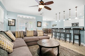 House, Multiple Beds (Serenity) | Living area | TV - Serenity (Destin)