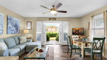 Condo, 1 Queen Bed with Sofa bed (Grand Caribbean West 111- Just Beach ) | Living area