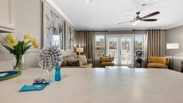 Condo, Multiple Beds (Grand Caribbean East 106) | Living area