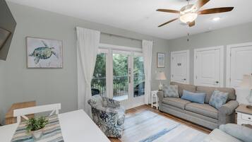 Condo, 1 Queen Bed with Sofa bed (Hidden Lakes 311- Beach Blessing) | Living area | TV