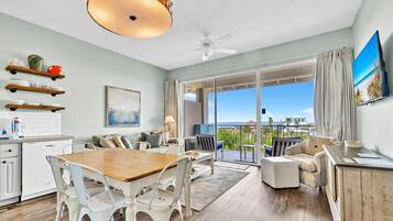 Condo, 1 King Bed with Sofa bed (Gulf Place Cabanas 410- Gulf Place Ge) | Living area | TV