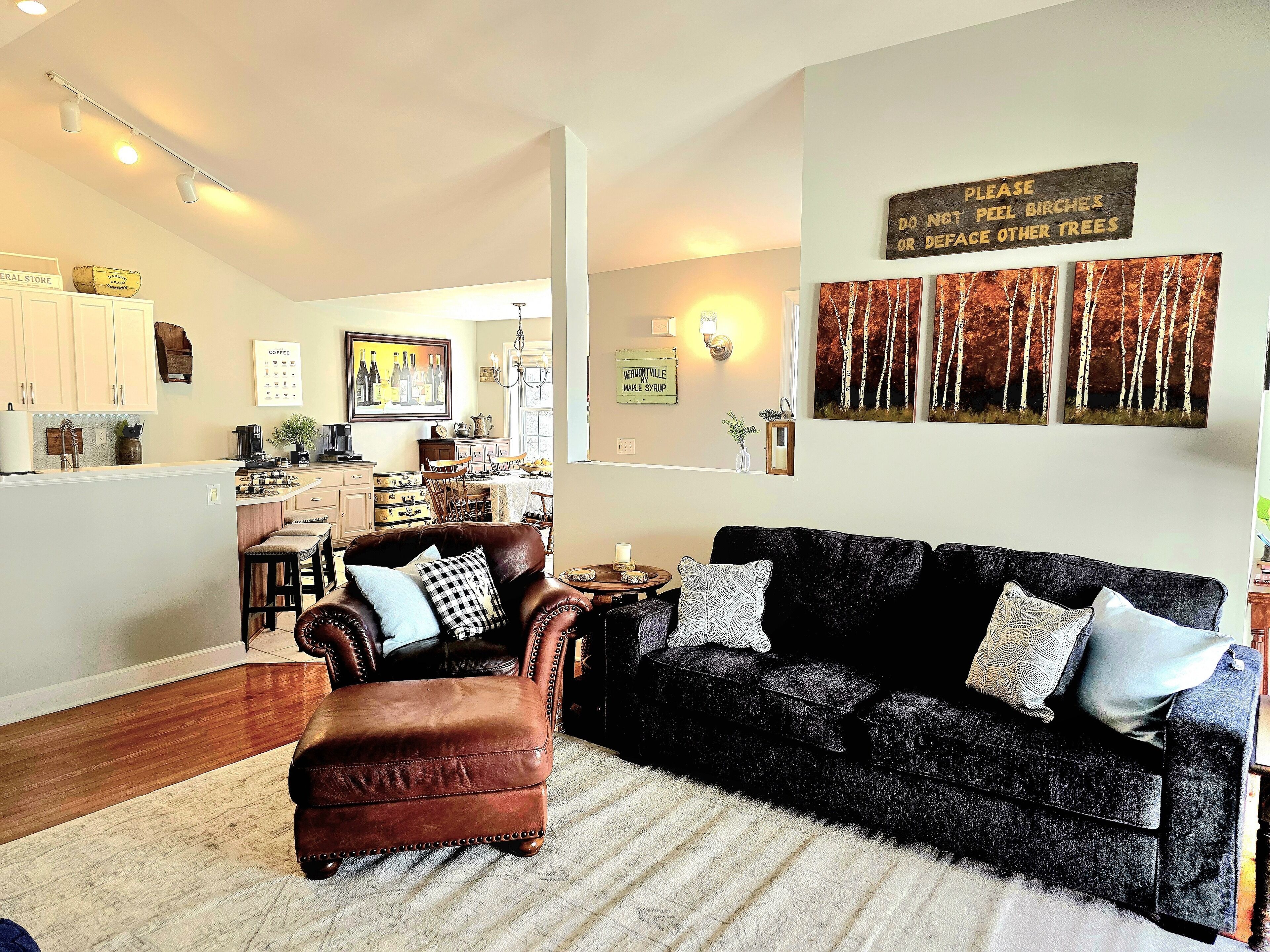 Along SPAC property  , close to track, whole condo, 2 bdrms+, sleeper sofa