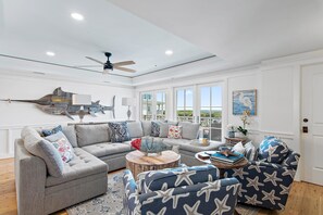 House, Multiple Beds (Watercolor Townhouse 9) | Living area | TV - Watercolor Townhouse 9 (Santa Rosa Beach)