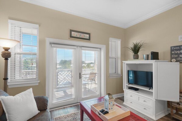 Condo, Multiple Beds (Churchill By The Sea 2308) | Living area | TV - Churchill By The Sea 2308 (Santa Rosa Beach)