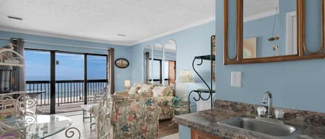 Apartment, 1 King-Bett und Schlafsofa (Polynesian Village 211) | Wohnbereich