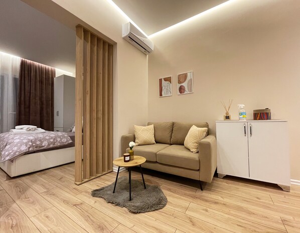 1 sovrum, strykjärn/strykbräda, gratis wi-fi och sängkläder