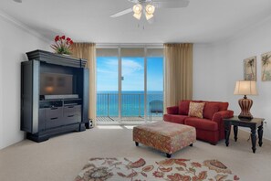 Condo, Multiple Beds (Tidewater 901) | Living area | TV - Tidewater 901 (Panama City Beach)