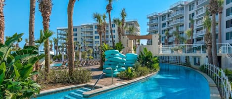 Condo, 1 cama King size y sofá cama (Destin West Bayside Sandpiper L07) | Alberca | Alberca al aire libre y alberca climatizada