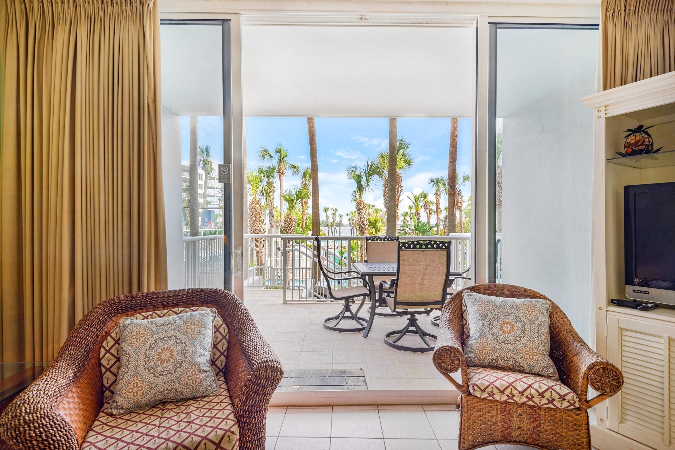 Condo, 1 King Bed with Sofa bed (Destin West Bayside Sandpiper L07) | Living area | TV