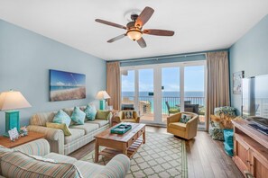 Condo, Multiple Beds (Laketown Wharf 1627) | Living area | TV - Laketown Wharf 1627 (Panama City Beach)