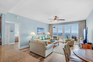 Condo, Multiple Beds (Laketown Wharf 1627) | Living area | TV - Laketown Wharf 1627 (Panama City Beach)