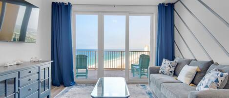 Appart'hôtel, plusieurs lits (Calypso 3-2307) | Coin séjour