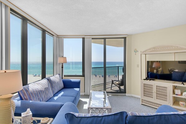 Condo, 1 King Bed with Sofa bed (Sunbird 508E) | Living area - Sunbird 508e (Panama City Beach)