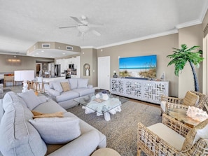 Condo, Multiple Beds (Gulf Crest 2107A) | Living area - Gulf Crest 2107a (Panama City Beach)