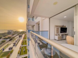 Terrace/patio - Samaria Club de Playa Apartamento 707 Torre 1 (Gaira)