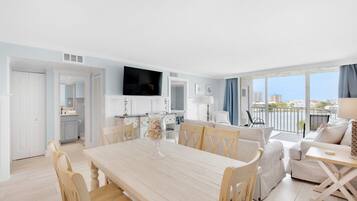 Condo, Multiple Beds (Dolphin Point 404C) | Living area | TV