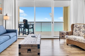 Condo, 1 King Bed with Sofa bed (Majestic Beach Towers 1-1213) | Living area | TV