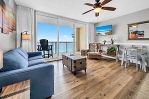 Condo, 1 King Bed with Sofa bed (Majestic Beach Towers 1-1213) | Living area | TV