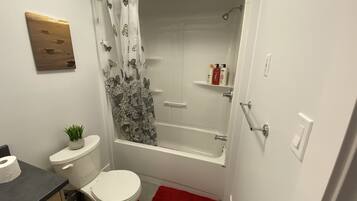 Eco-friendly toiletries, towels, soap, shampoo